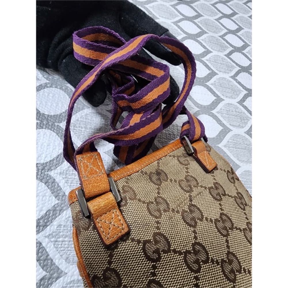 Authentic Gucci GG Canvas Web Crossbody Bag Beige/Brown - Picture 9 of 12